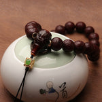 Buddha Stones Tibetan Bodhi Seed Agate Bead Luck Wealth Tassel Charm Wrist Mala (Extra 30% Off | USE CODE: FS30)