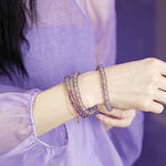 Buddha Stones Natural Amethyst Crystal Meditation Healing Bracelet