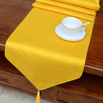 Buddha Stones Prayer Altar Flower Vajra Dragon Pattern Tibetan Auspicious Symbols Tassels Jacquard Table Runner