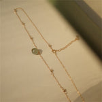 Buddha Stones 14k Gold Plated Hetian Jade Luck Beaded Necklace Pendant (Extra 35% Off | USE CODE: FS35)