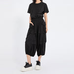 Women's Pleated Loose Casual Capri Pants