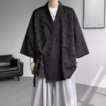 Zen-inspired Tie-up Three-quarter Sleeve Shirt