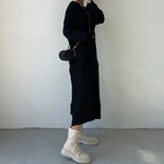 Round Neck A-line Loose Long Skirt