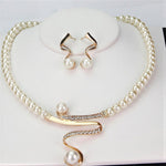 Elegant Wave Pearl Jewelry Set
