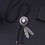 Men's Vintage Cowboy Hat Feather Necklace