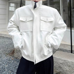 American Retro Plaid Patchwork Faux Two-piece Jacket