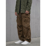 Japanese Loose Multi-pocket Straight-leg Cuffed Cargo Pants