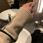 Retro Lapel Plaid Loose Casual Sweater