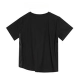 Casual Round Neck Irregular Stitching Pleated T-shirt