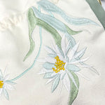 Buddha Stones Embroidered Butterfly Lotus Magnolia Cotton Linen Tote Crossbody Bag Shoulder Bag Handbag