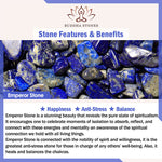 Buddha Stones Natural Emperor Stone Geometric Crystal Anti-Stress Earrings