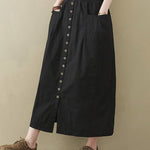 Zeagoo Women's Casual High Waist Flared A-line Skirt Pleated Midi Skirt with Pocket