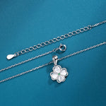 Buddha Stones 925 Sterling Silver Four Leaf Clover Chrysoberyl Cat Eye Love Necklace Pendant (Extra 35% Off | USE CODE: FS35)