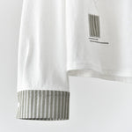Women's Japanese Loose Graphic Striped Patchwork Crewneck T-shirt