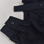 Tassel-trimmed Patchwork Lapel Loose Shirt