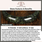 Buddha Stones Tibetan Nanyang Black-Green Jade PiXiu Peace Buckle Protection Necklace Pendant