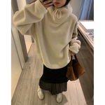 Turtleneck Lamb Wool Loose Pullover Sweatshirt