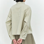 Women's Line Embroidered Collared Shirt