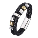 Buddha Stones Layered Leather Weave Fortune Bracelet