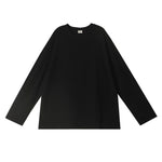 Pure Black Versatile Loose Long Sleeves