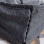 Men's Thin Plaid Button-Up Hooded Shirt