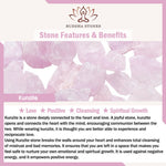 Buddha Stones Kunzite Hetian White Jade Gourd Love Spiritual Growth Bracelet