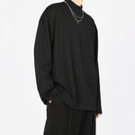 Wool Turtleneck Loose Base Layer T-shirt