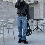 Irregular Twisted Wide-Leg Jeans