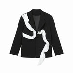 Ribbon Patchwork Blazer