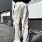 Black White Contrast Casual Pants