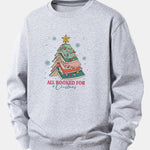 Christmas Tree Slogan Print Relax Fit Sweatshirt