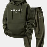 Milano Print Drawstring Hoodie & Milano Print Jogger Pants