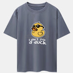Yellow Duck With Sunglasses Print Drop Shoulder Oversize T-Shirt