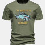 Regular Fit Classic Car Print Cotton T-Shirt