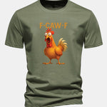 Regular Fit Rooster Print Cotton T-Shirt