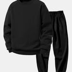Basic Crew Neck Sweatshirt & Jogger Pants