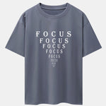 Focus Eye Chart Print Drop Shoulder Oversize T-Shirt