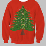 Men's Christmas Tree Print Crew Neck T-shirt