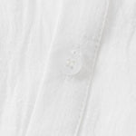 Men's Cotton Linen Textured Half Placket Short Sleeve Shirt