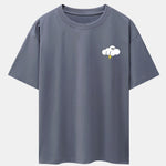 Thundercloud Print Drop Shoulder Oversize T-Shirt