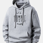 Stay Humble Hustle Hard Print Relax Fit Hoodie