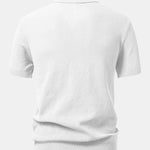 Textured Zip Up Knit Polo Shirt