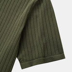 Johnny Collar Open Knit Polo