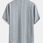 Relax Fit Mid-Length Sleeve Twist Jacquard T-Shirt & Shorts