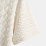 Stripe Jacquard Arc Hem T-Shirt
