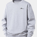 Man Slogan Print Relax Fit Sweatshirt