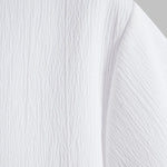 Men's Cotton Linen Lapel Short Sleeve Shirt
