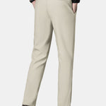 Warm Fleece-Lined Slim Fit Tapered Trousers