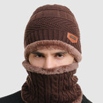 Men's Knitted  Matching Integrated Hat