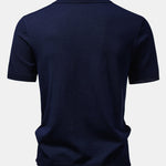 Textured Jacquard Button Up Knit Shirt